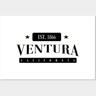 Ventura Est. 1866 (Standard Black) Posters and Art